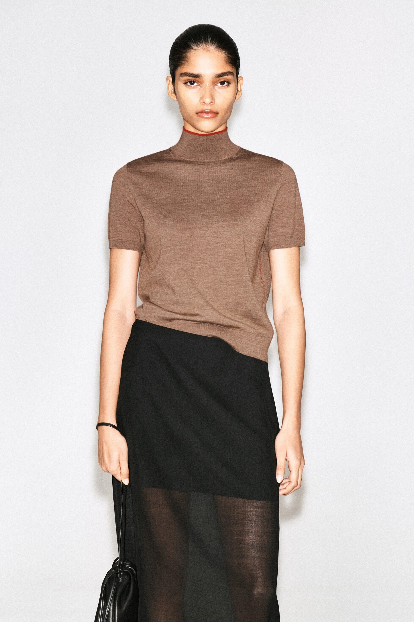 Merino Wool High-Neck Top