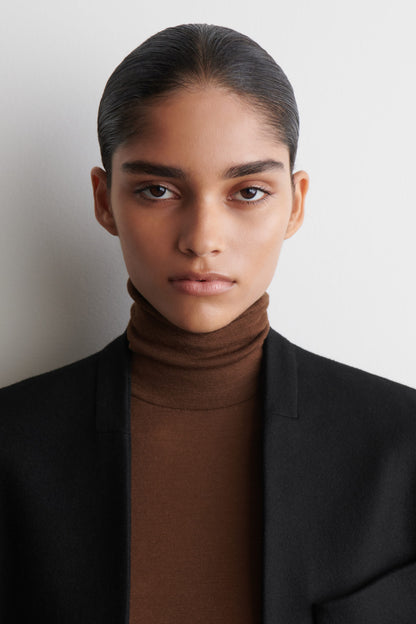 Merino Wool High-Neck Top