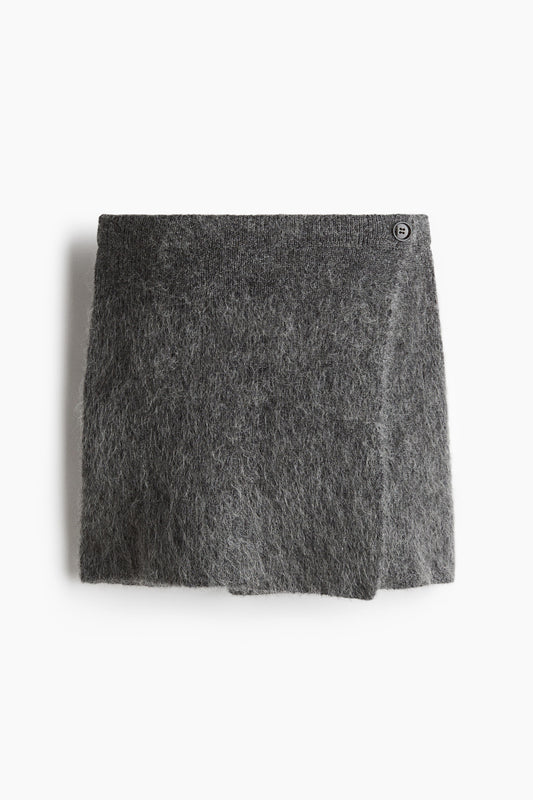 Mohair-blend mini skirt