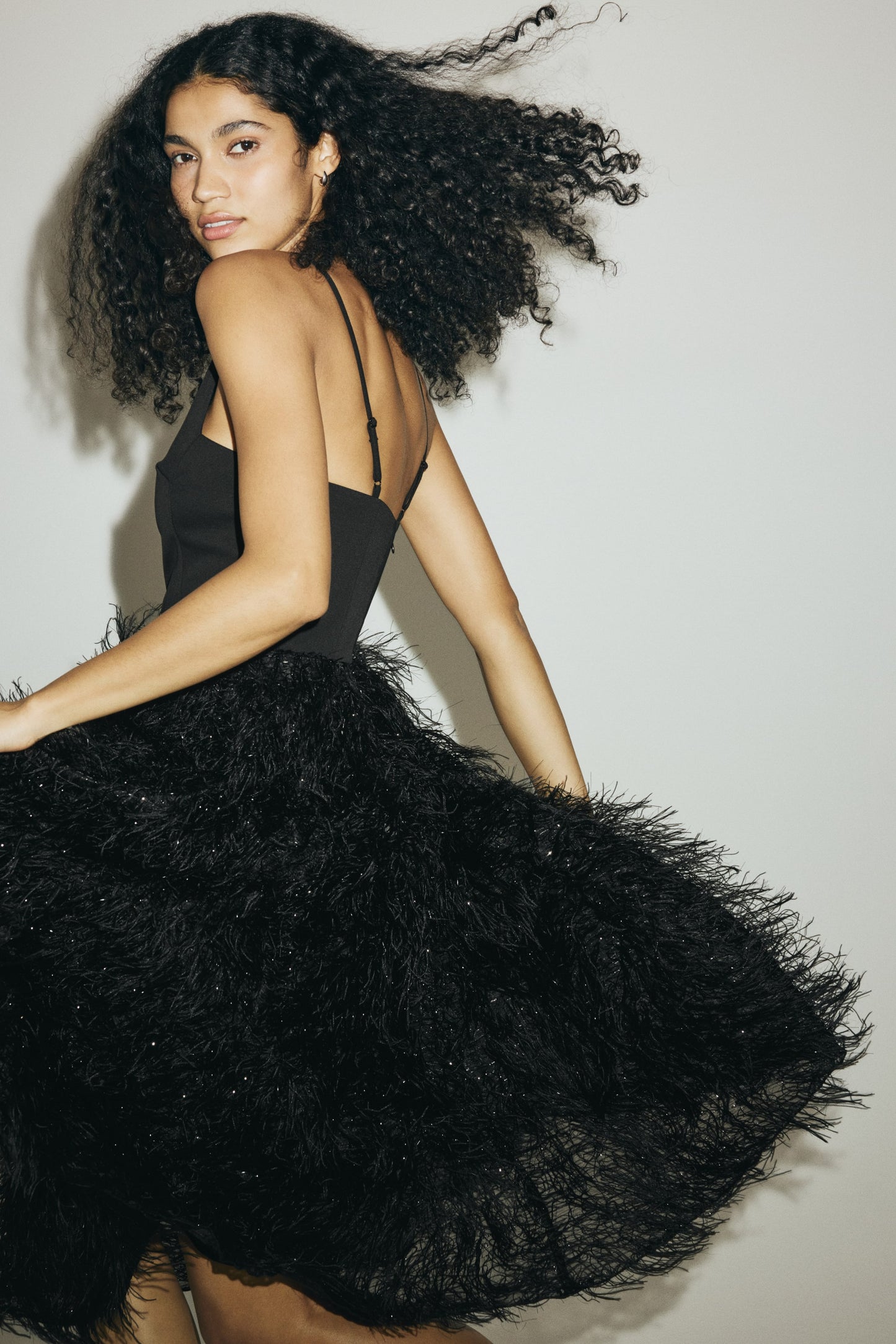 Circle-skirt strappy dress