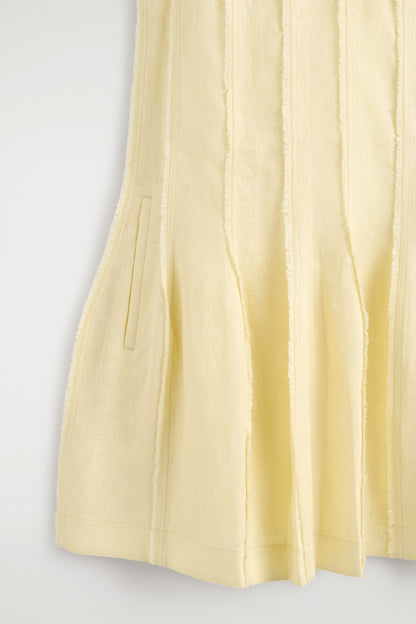 Sculpted pleated mini dress