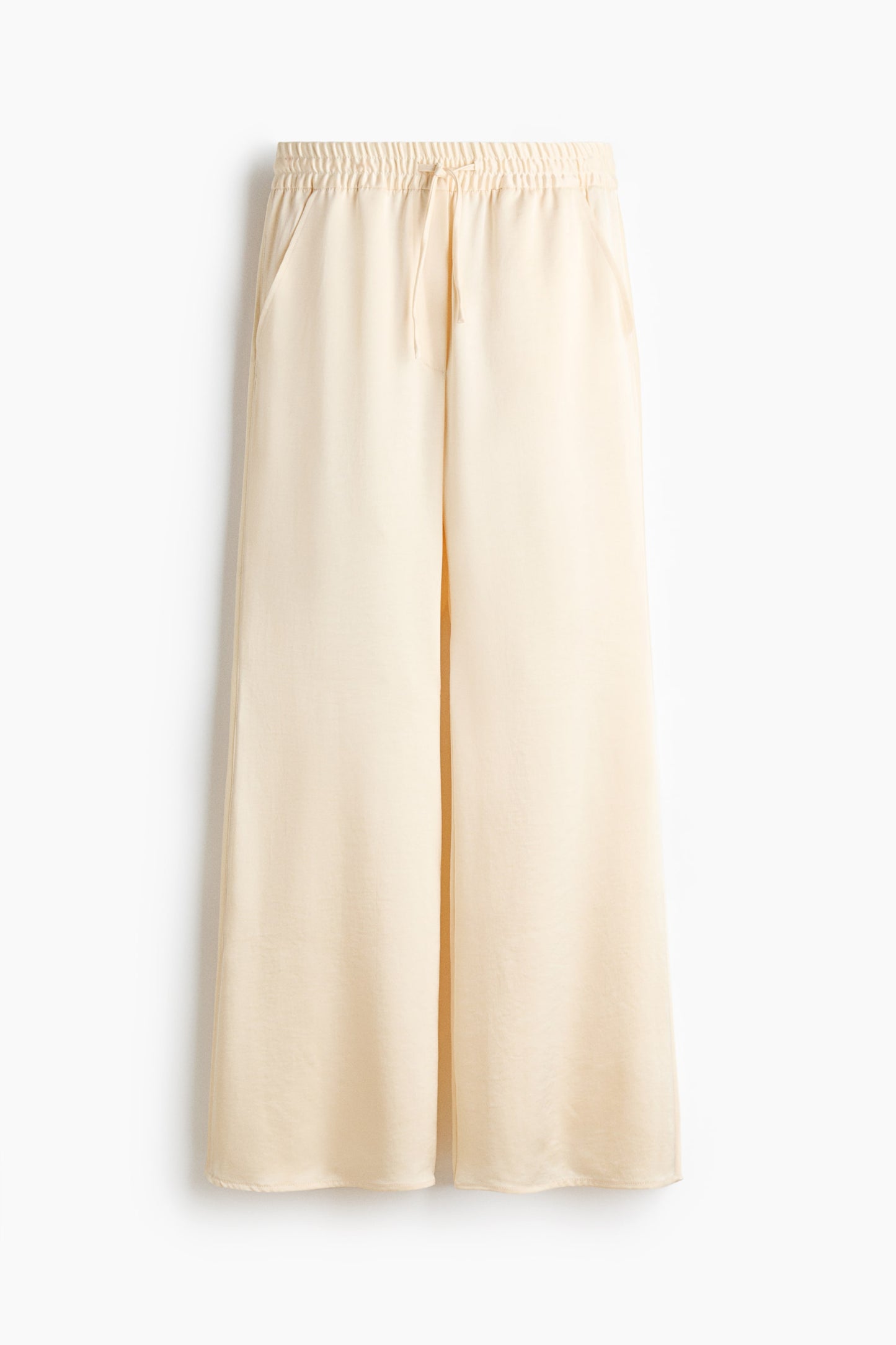 Flared satin trousers