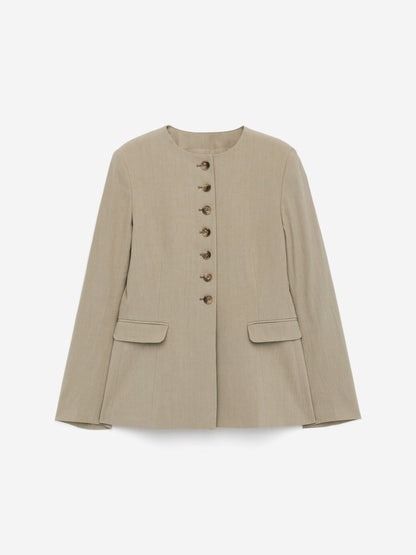 Linen-Blend Blazer