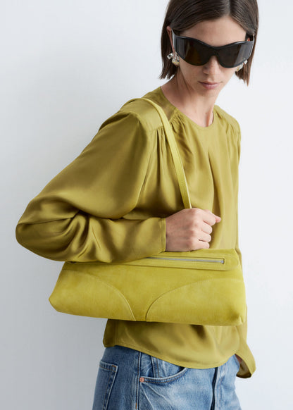 Gathered Tie-Belt Blouse