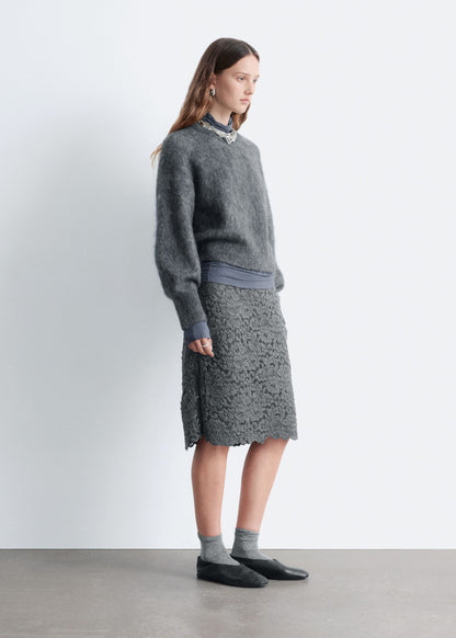 Mohair-Blend Balloon-Sleeve Jumper