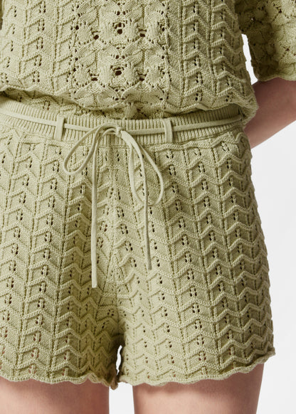 Pointelle-Knit Shorts
