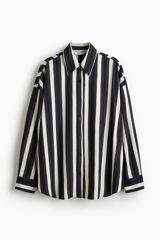 Oversized dobby-weave shirt