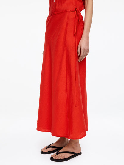 Linen Wrap Skirt