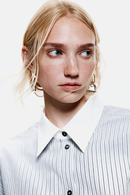 Oversized poplin shirt