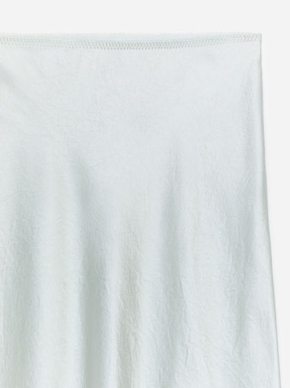 Lace-Detail Satin Skirt