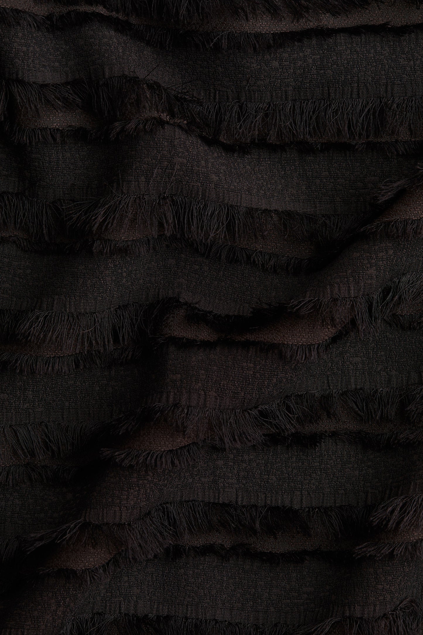 Fringe-trimmed midi skirt