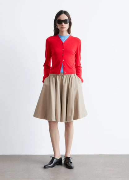 Flared Knee-Length Skirt