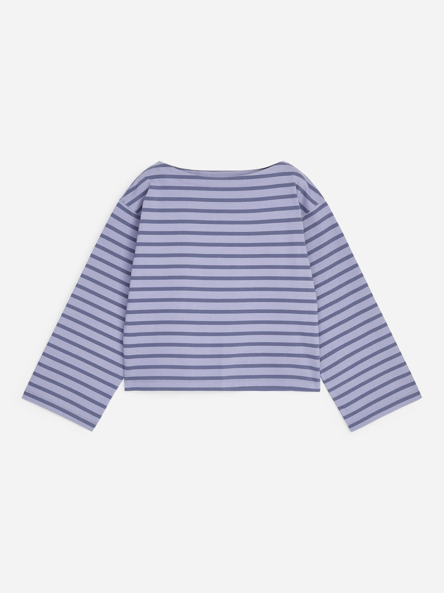 Striped Boat-Neck Top