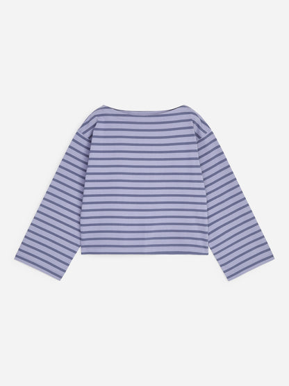 Striped Boat-Neck Top