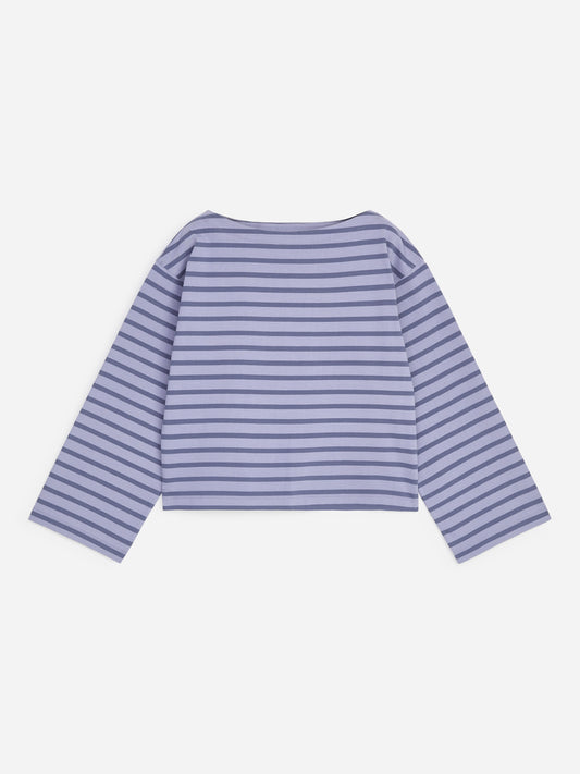 Striped Boat-Neck Top