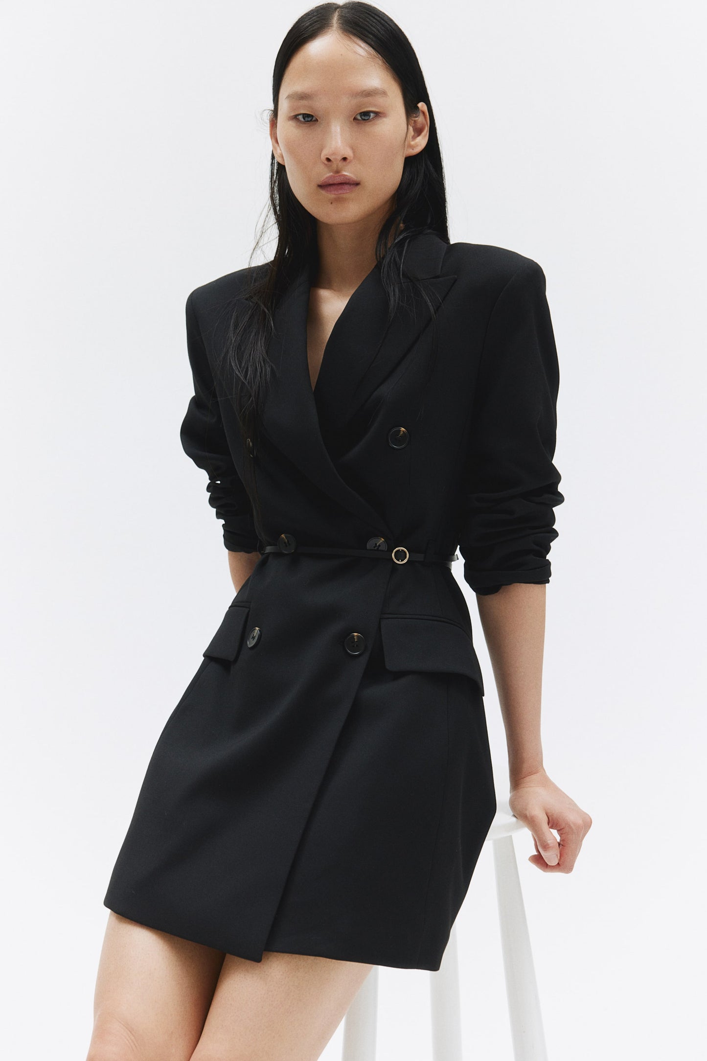 Belted blazer dress