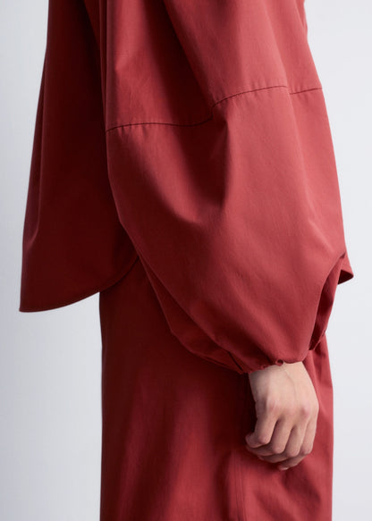 Voluminous Balloon-Sleeve Blouse