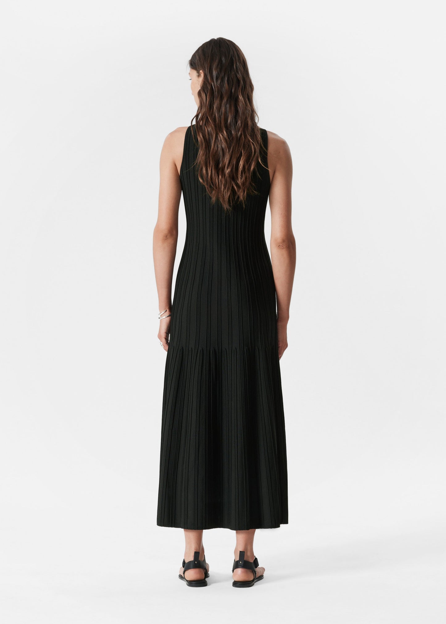 Rib-Knit Midi Dress