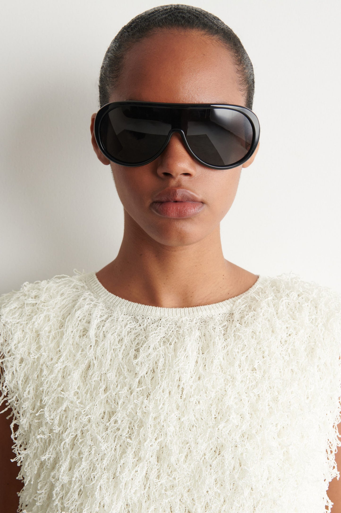 Fringed knitted top