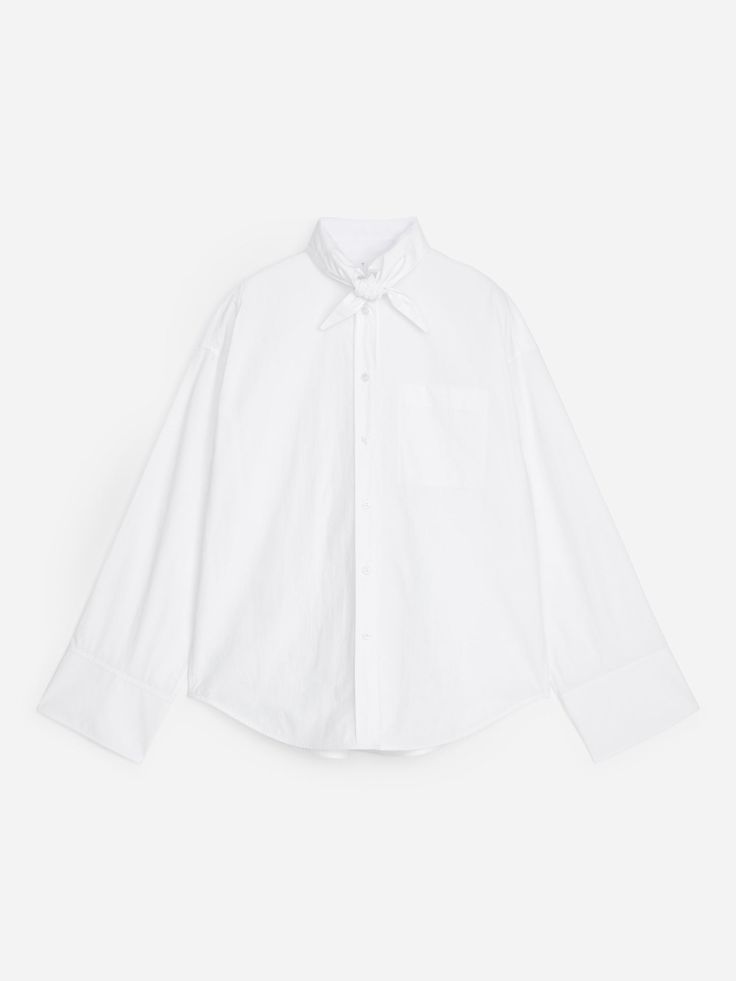 Tie-Detail Pima Cotton Shirt