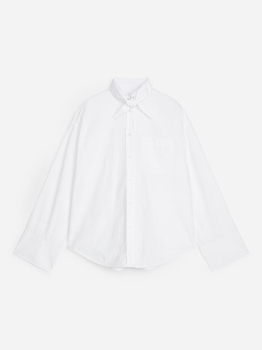 Tie-Detail Pima Cotton Shirt
