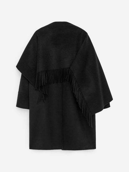 Doublé Wool-Blend Cape Coat