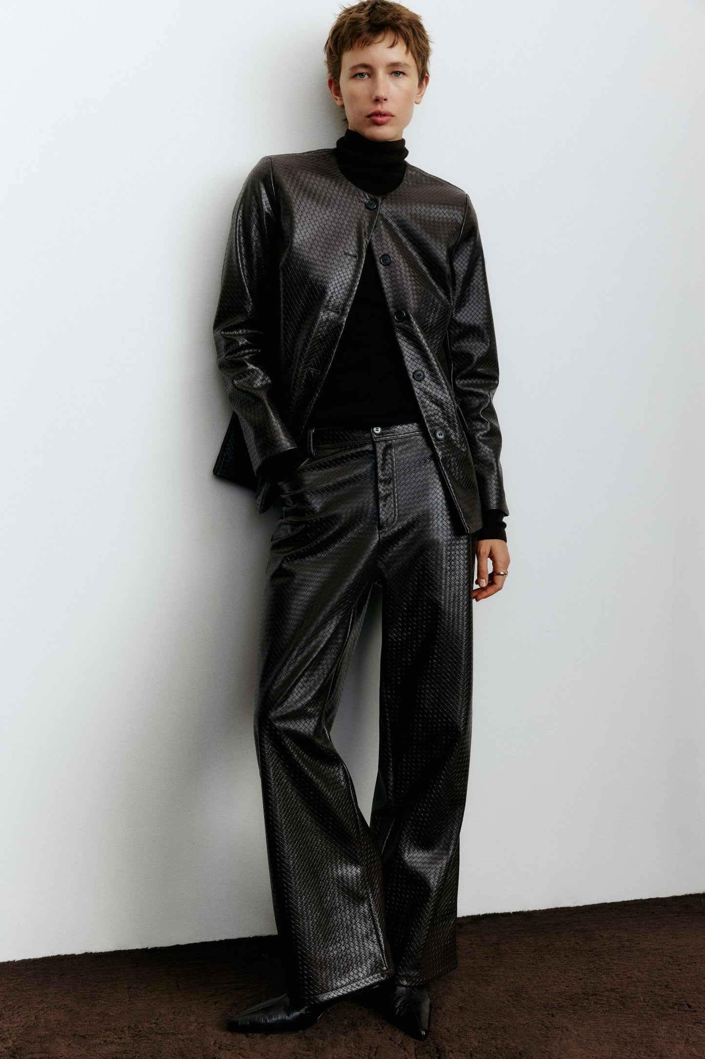 Coated trousers