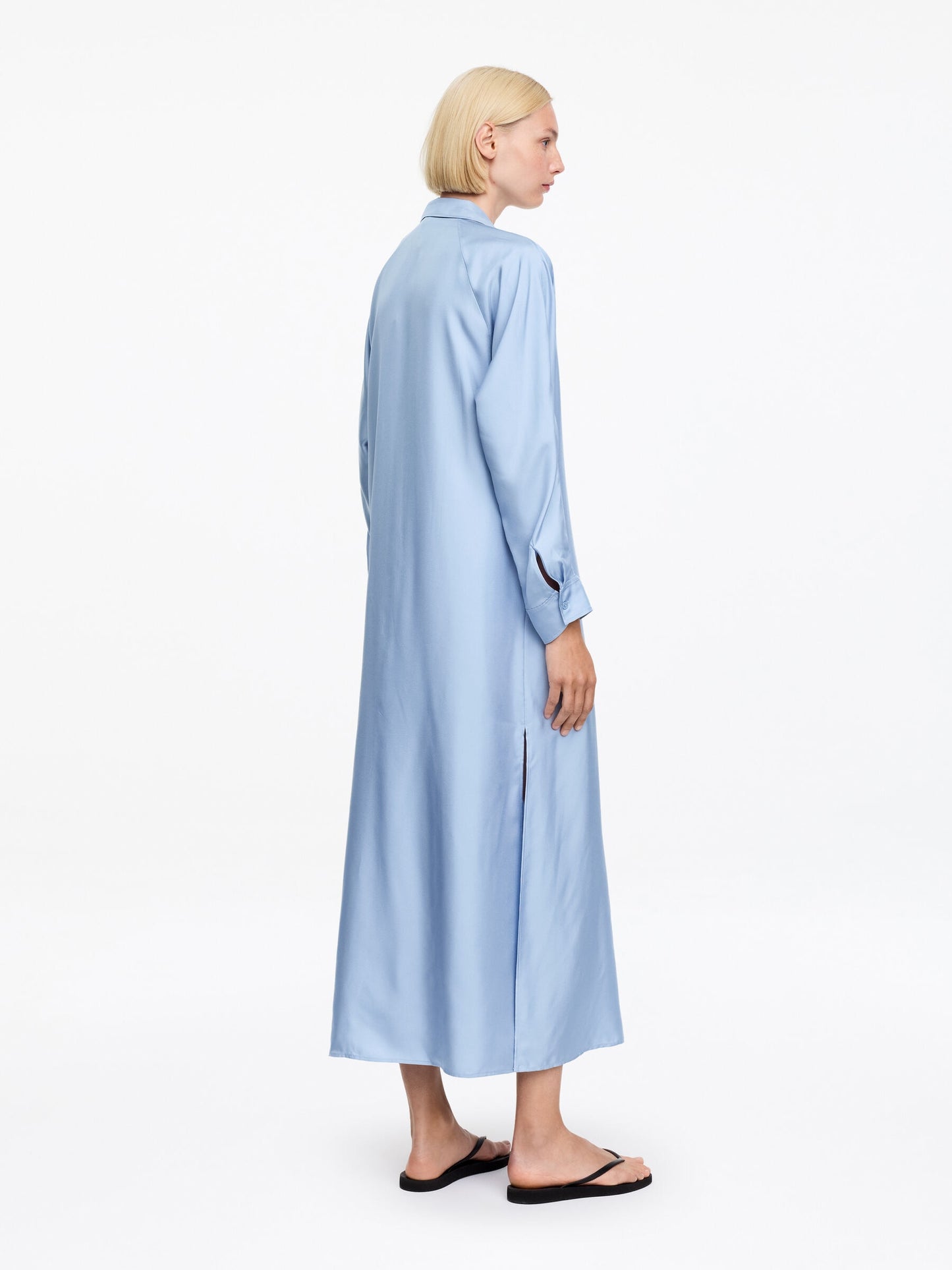 Silk Twill Shirt Dress