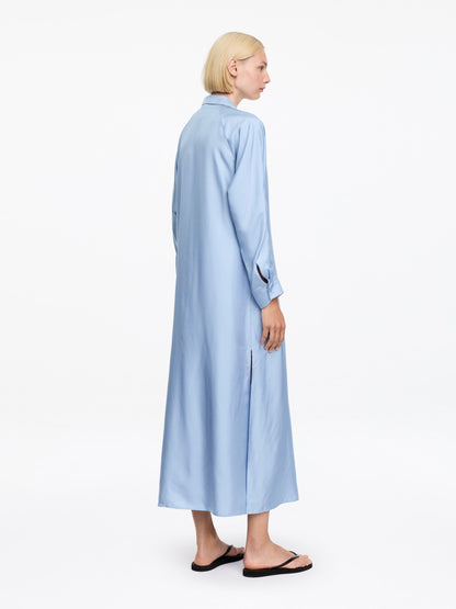 Silk Twill Shirt Dress