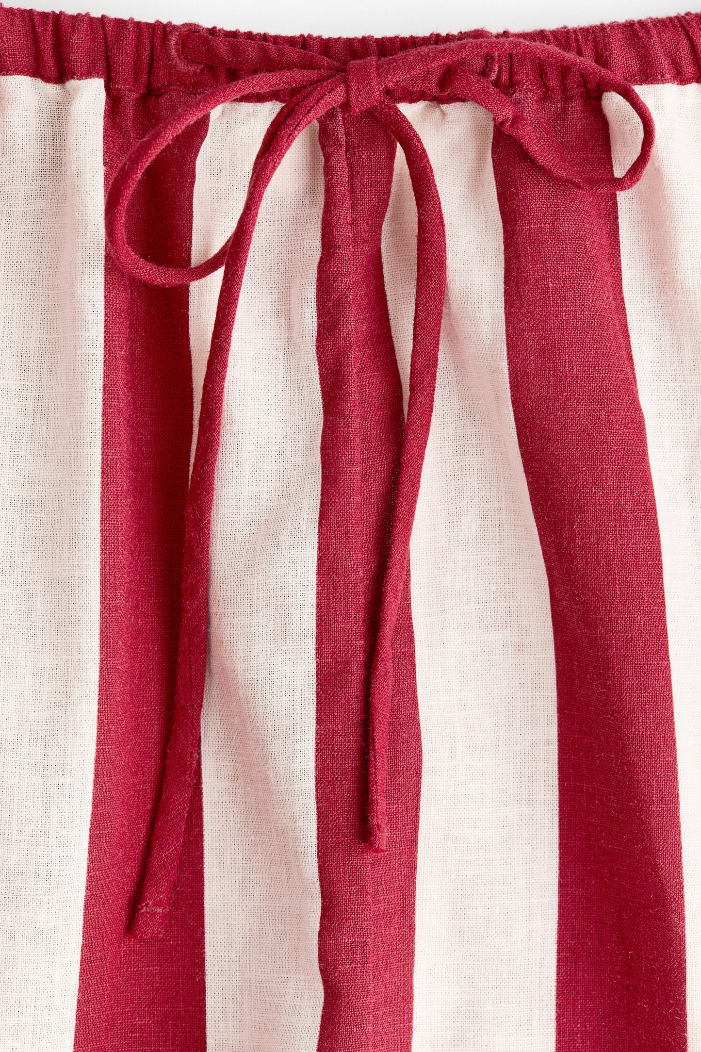 Striped Linen-blend shorts