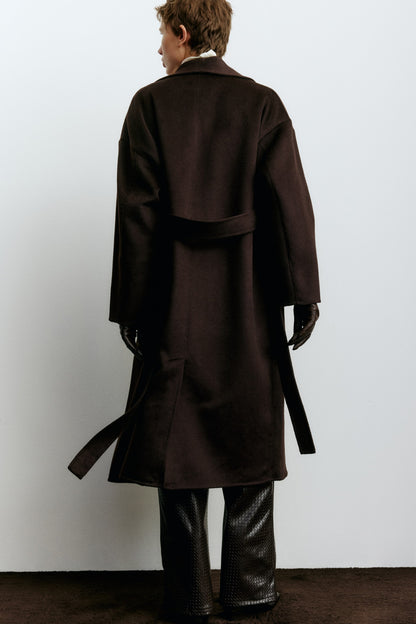 Handmade wool-blend coat
