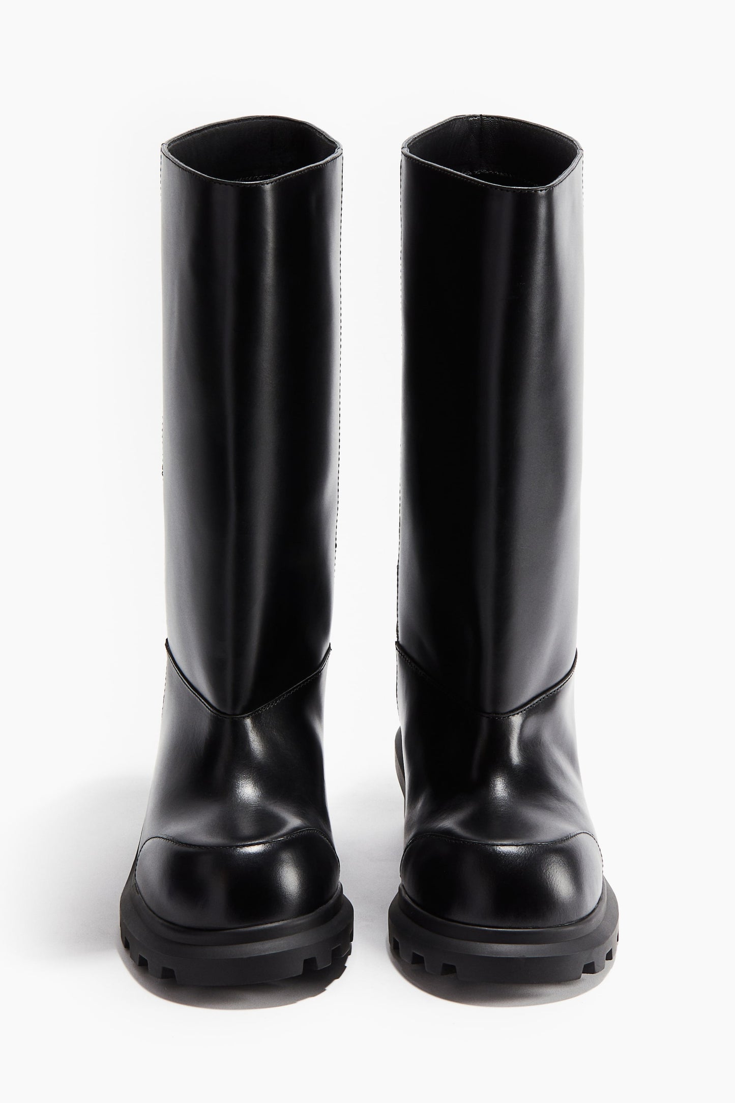 Chunky leather boots