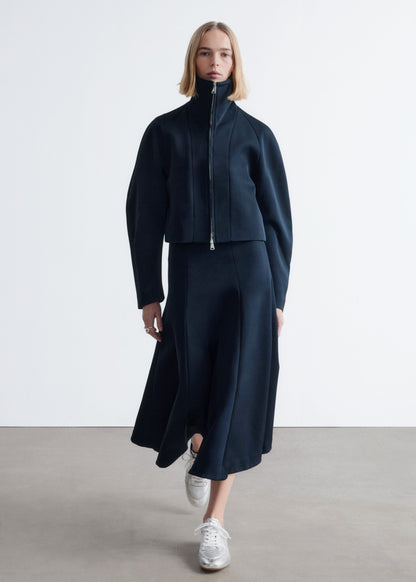 Sculptural-Sleeve Jacket