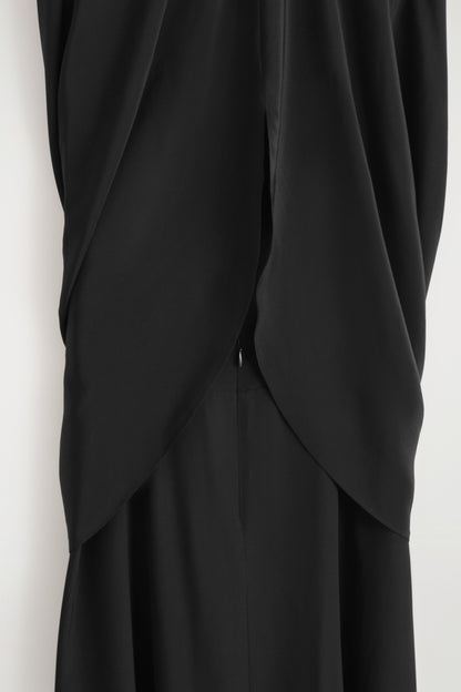 Draped Silk Maxi Dress