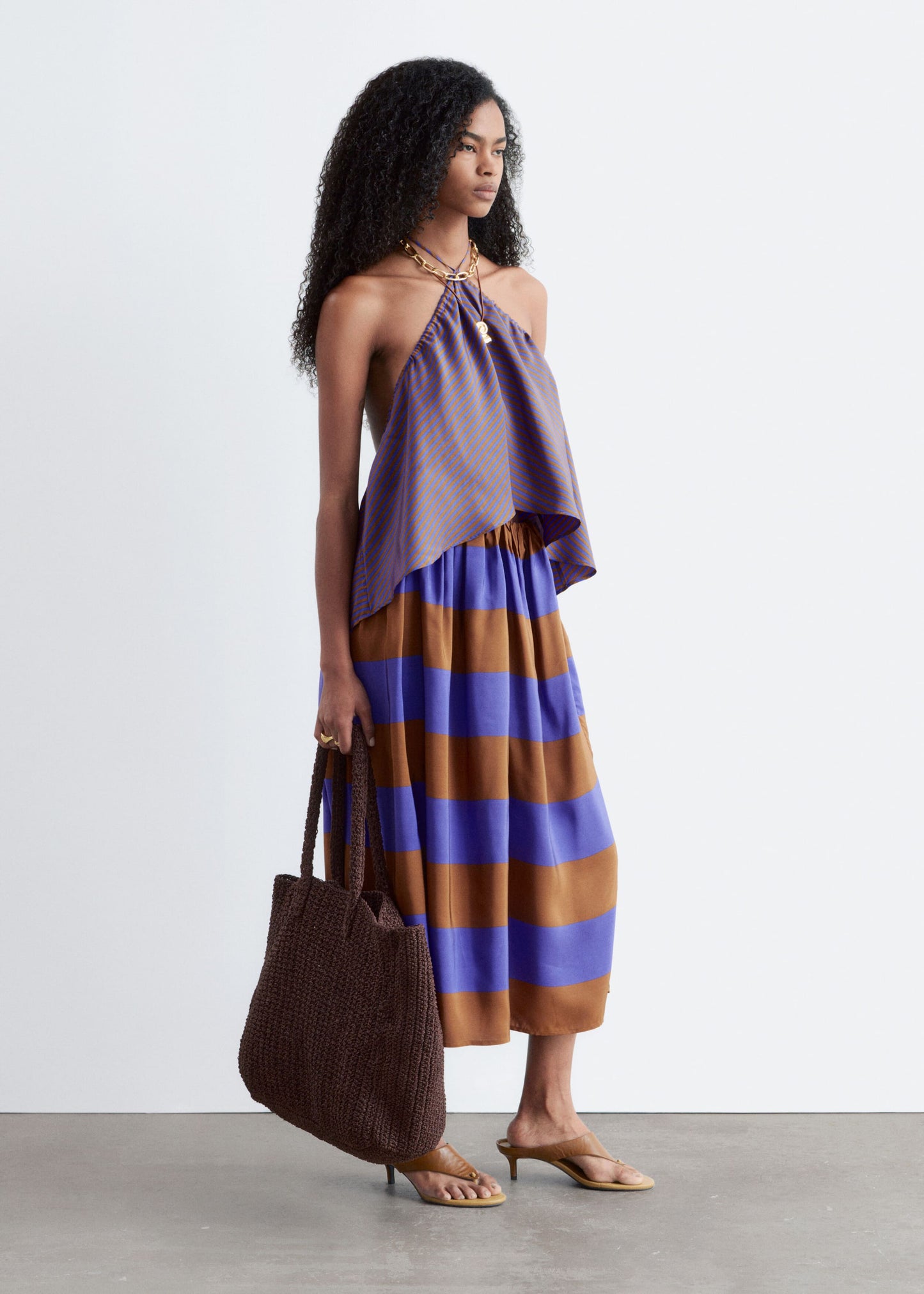 Silk Midi Skirt