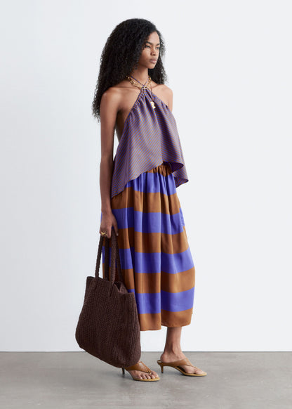 Silk Midi Skirt