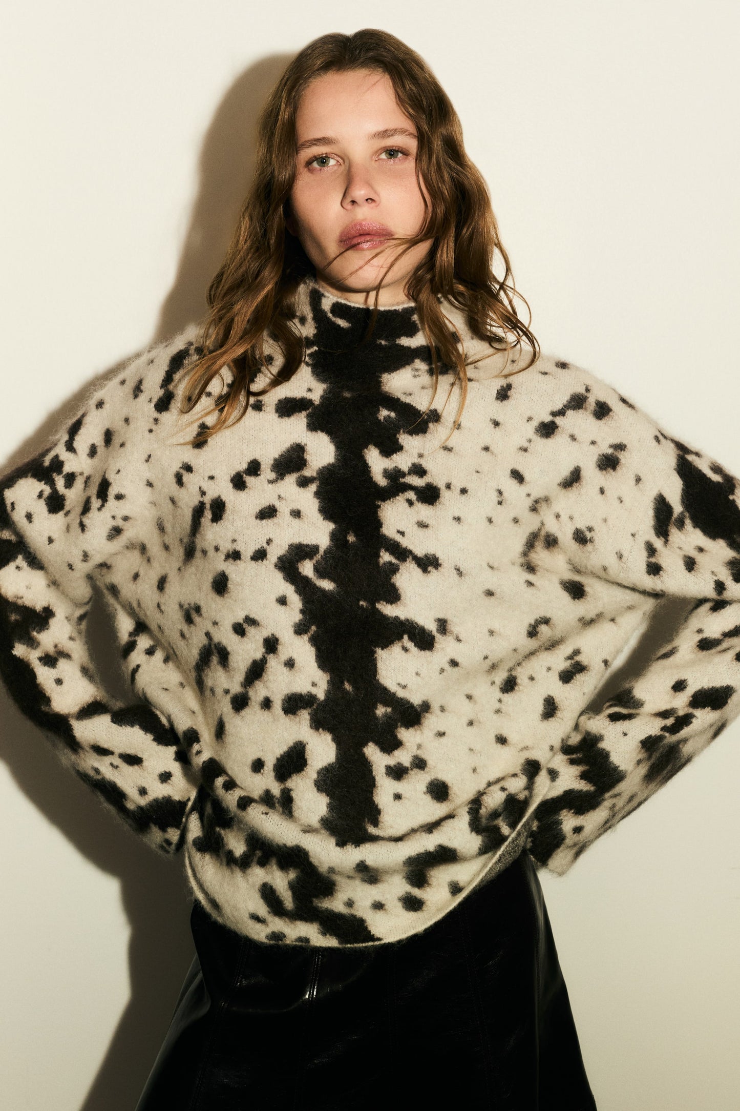 Mohair-blend turtleneck jumper