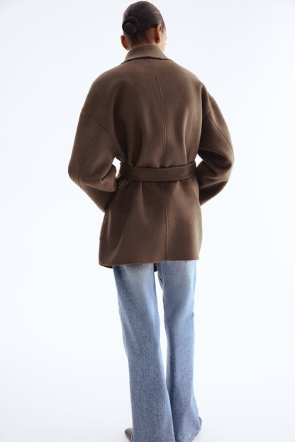 Handmade wool-blend coat