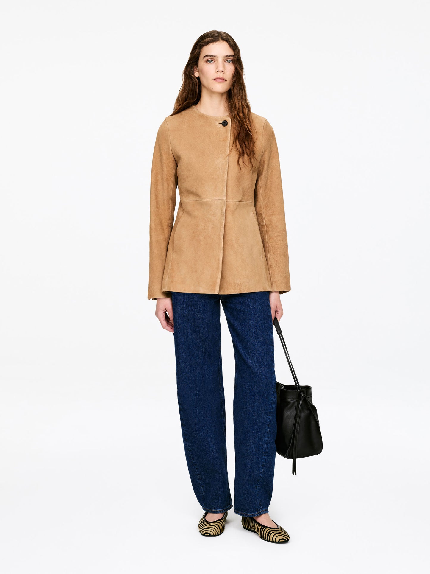 Pony Hair-Effect Ballerinas