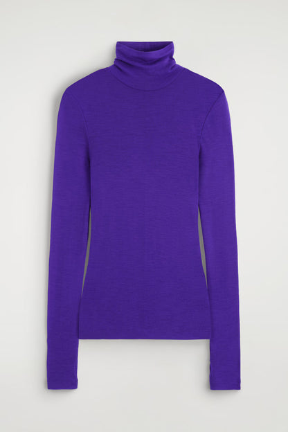 Merino Wool High Neck Top