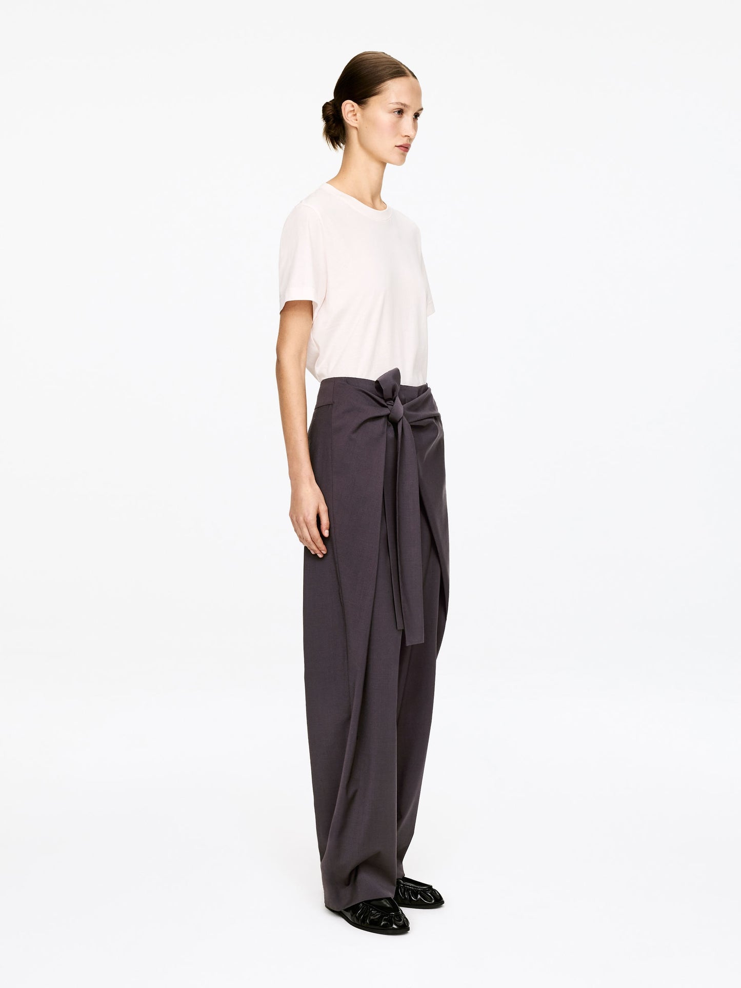 Wrap-Detail Tailored Trousers