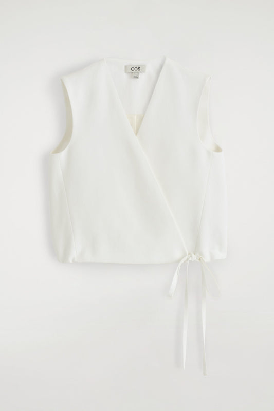 Tie-Detail Wrap Waistcoat