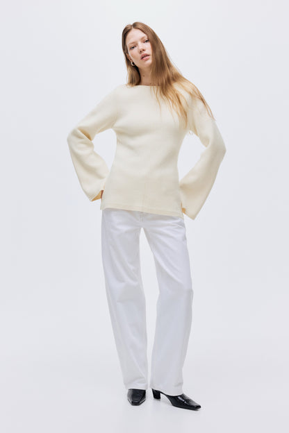 Wool peplum top