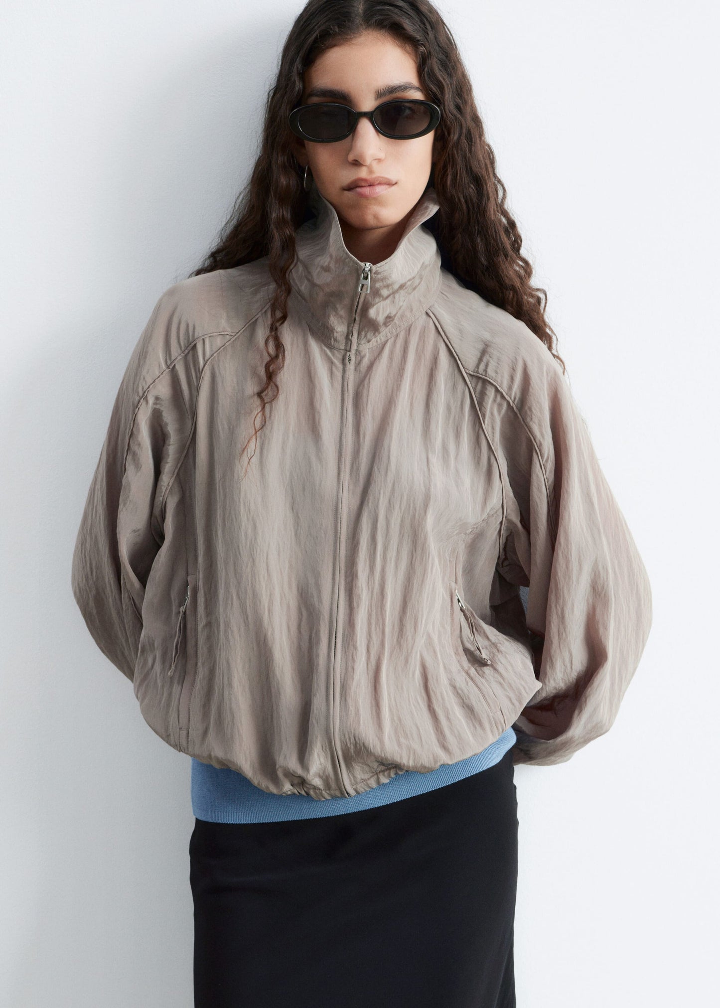 Sporty Viscose-Blend Jacket