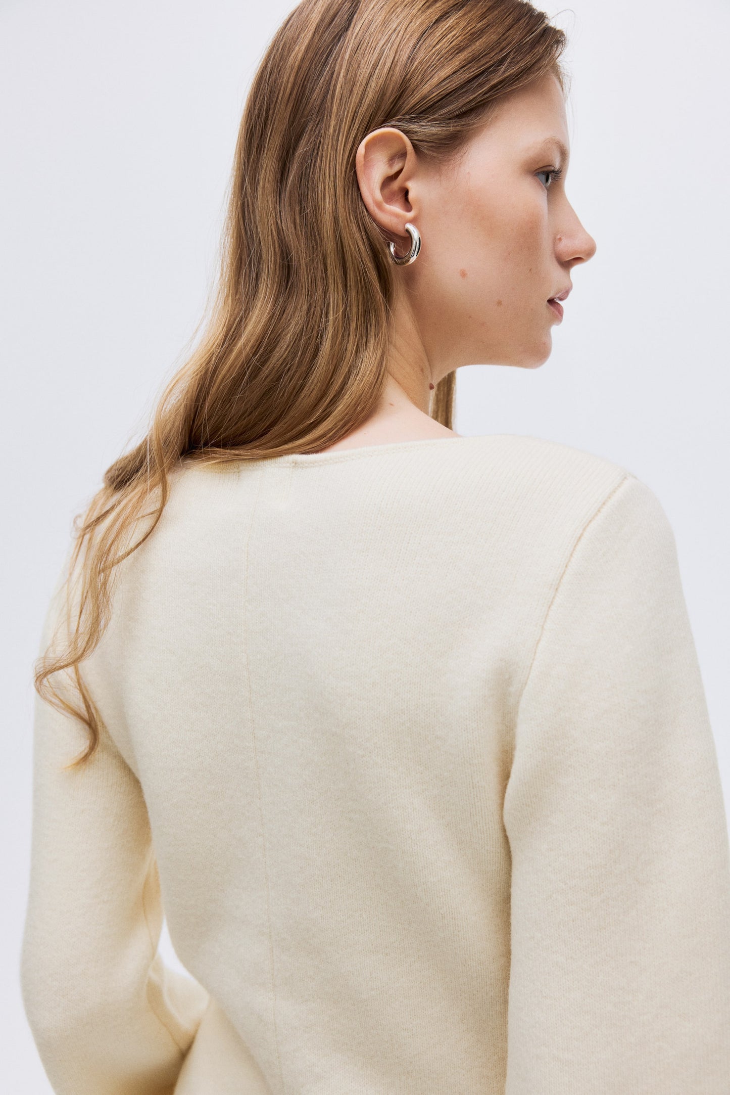 Wool peplum top