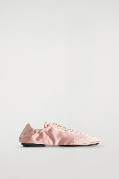 Satin-Suede Ballet Flat Trainers