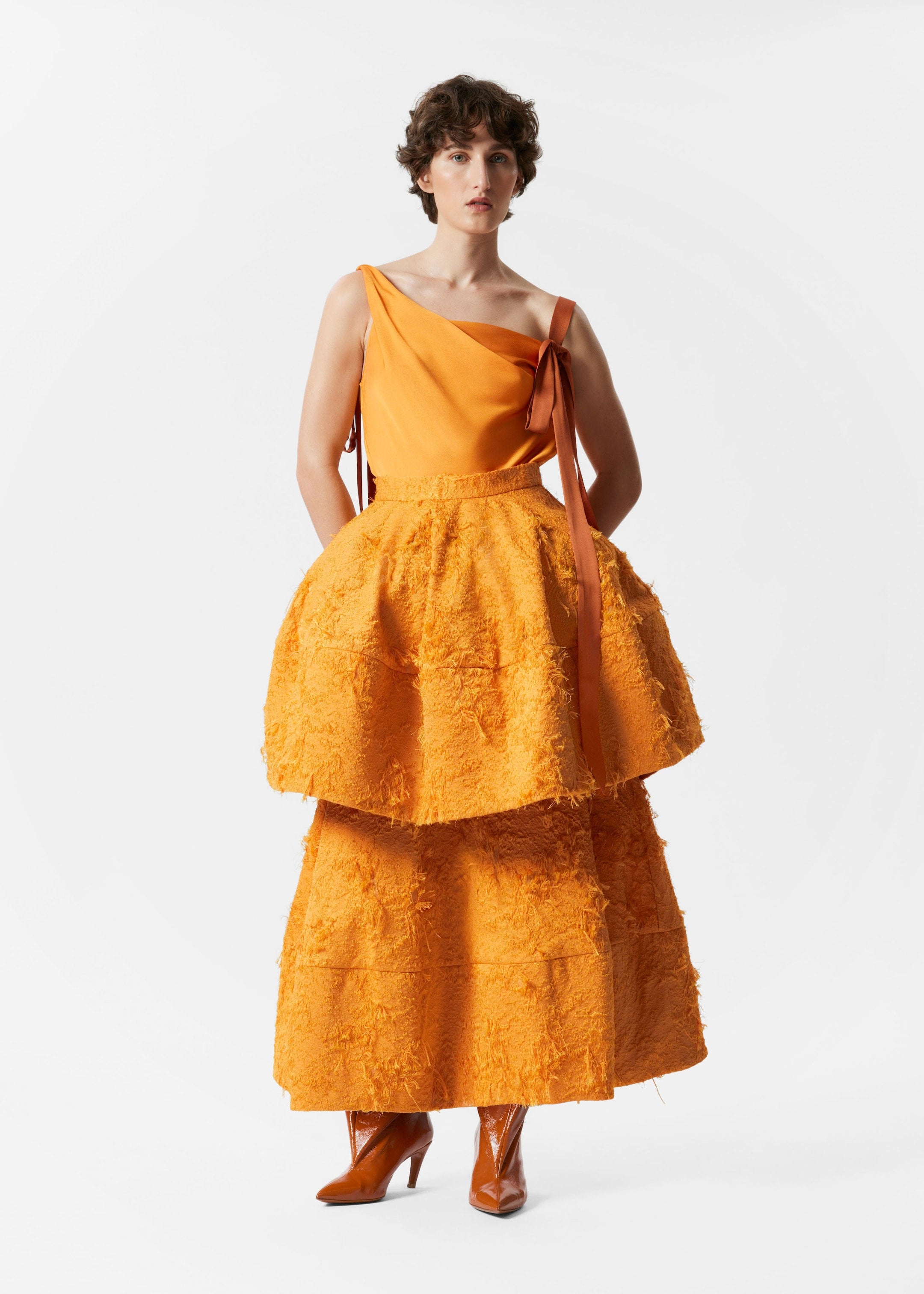 midi skirt ruffle