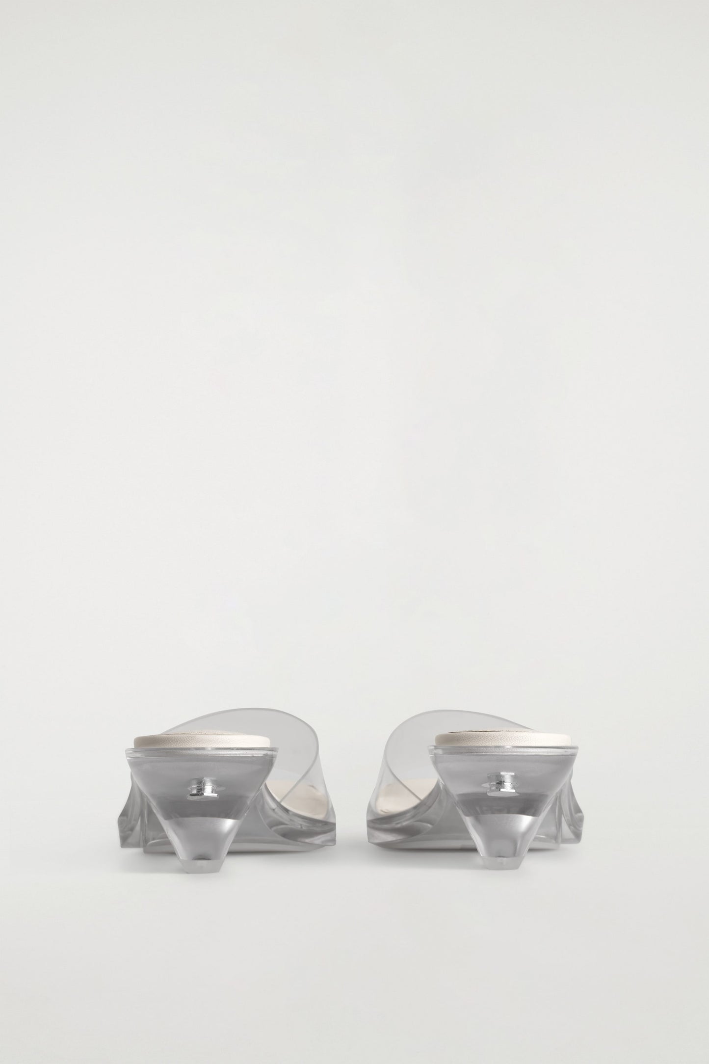 Perspex Kitten-Heel Mules