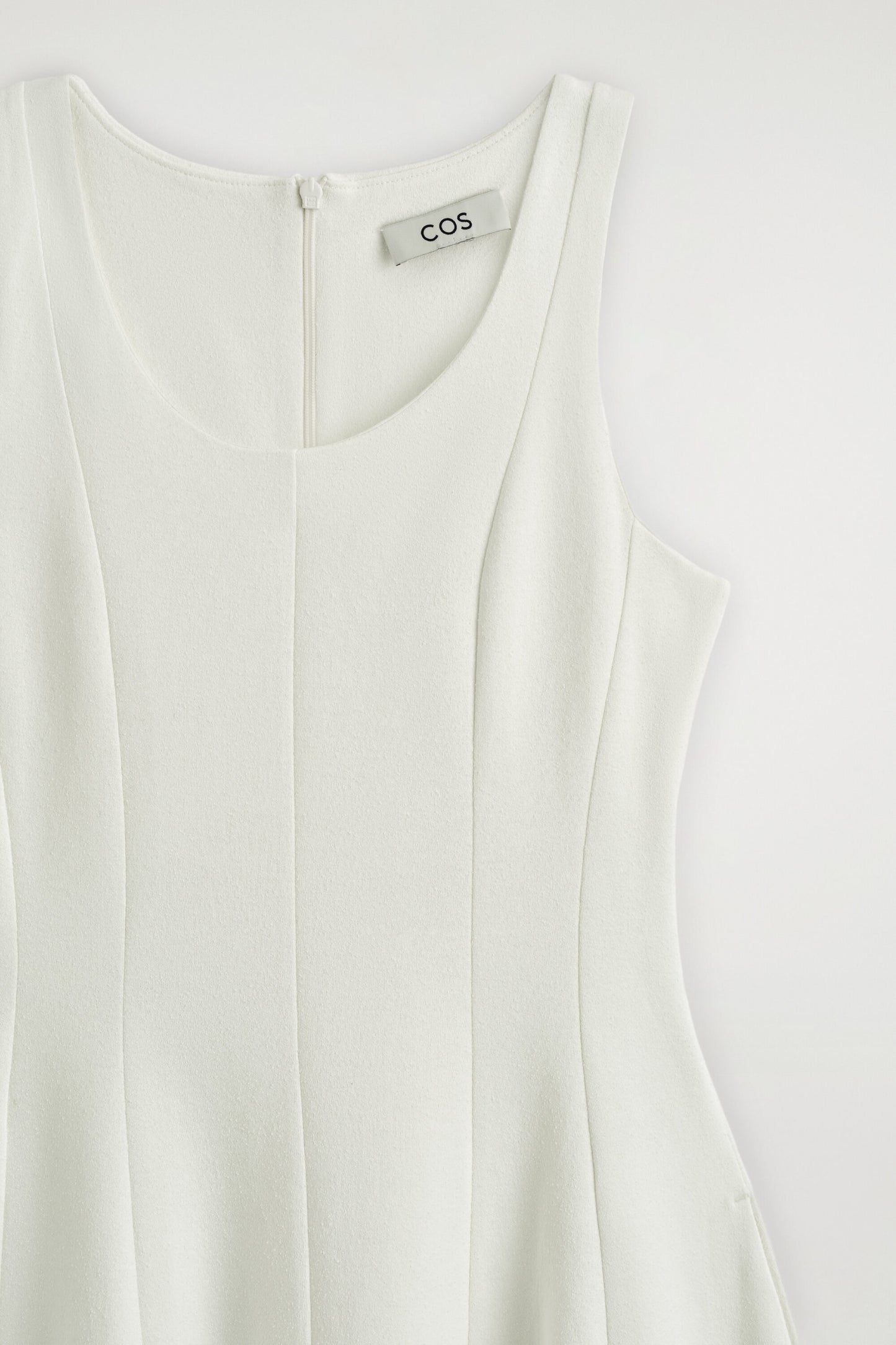 Sculpted Cotton Midi Dress