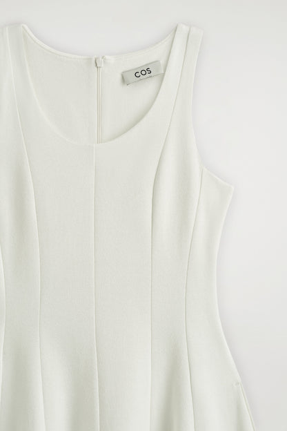 Sculpted Cotton Midi Dress